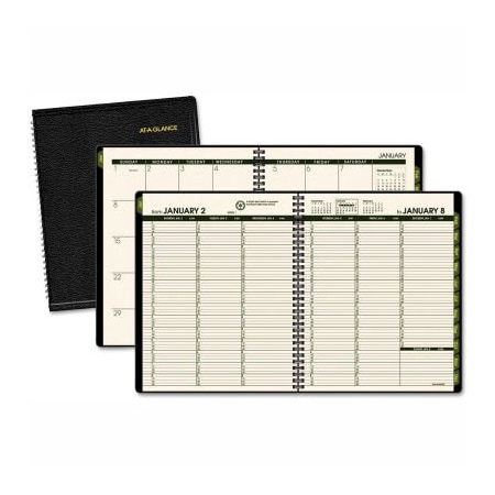 At-A-Glance AT-A-GLANCE Recycled Weekly/Monthly Classic Appointment Book, 8.75 x 7, Black, 2022 70951G05